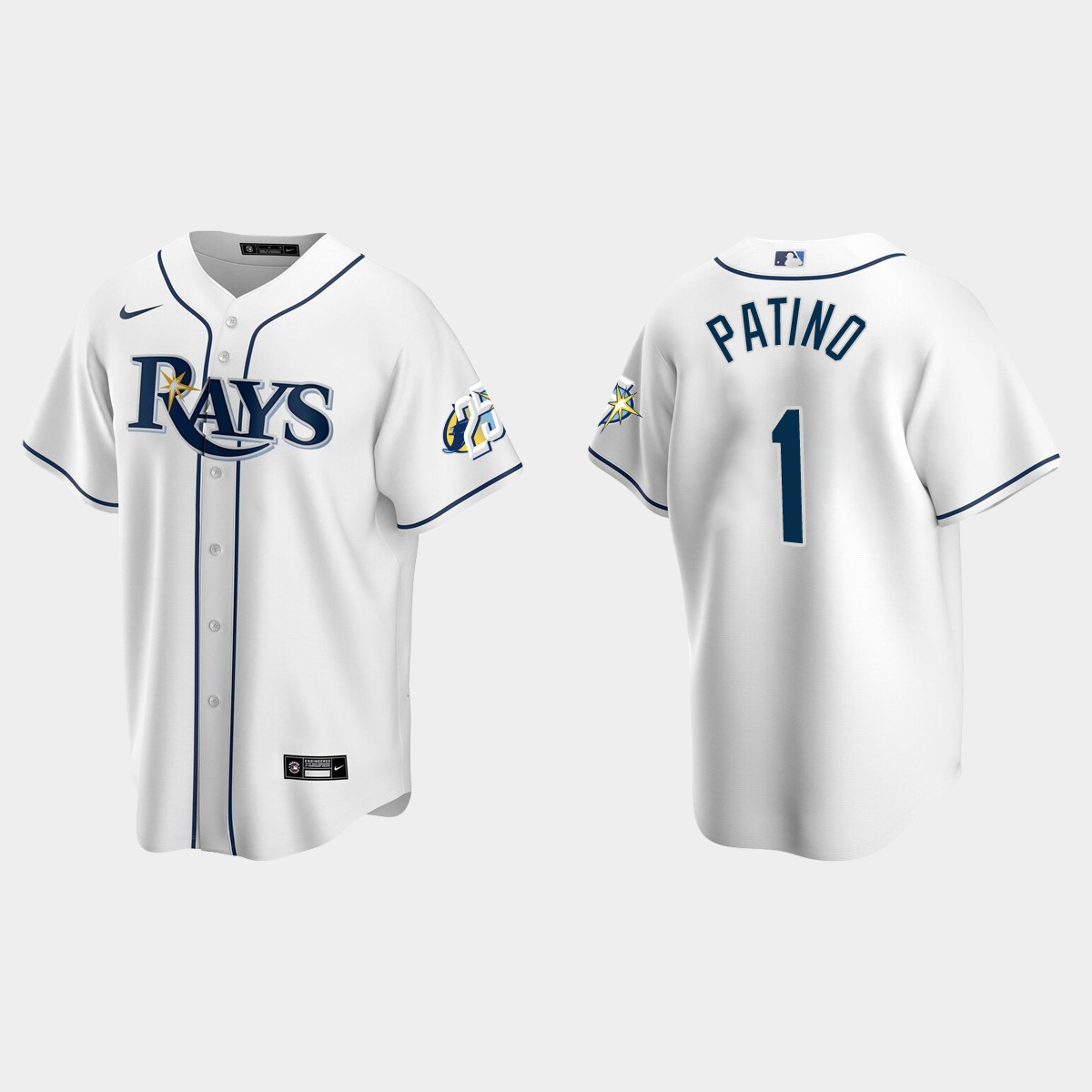 Luis Patino Tampa Bay Rays 25th Anniversary Jersey - White