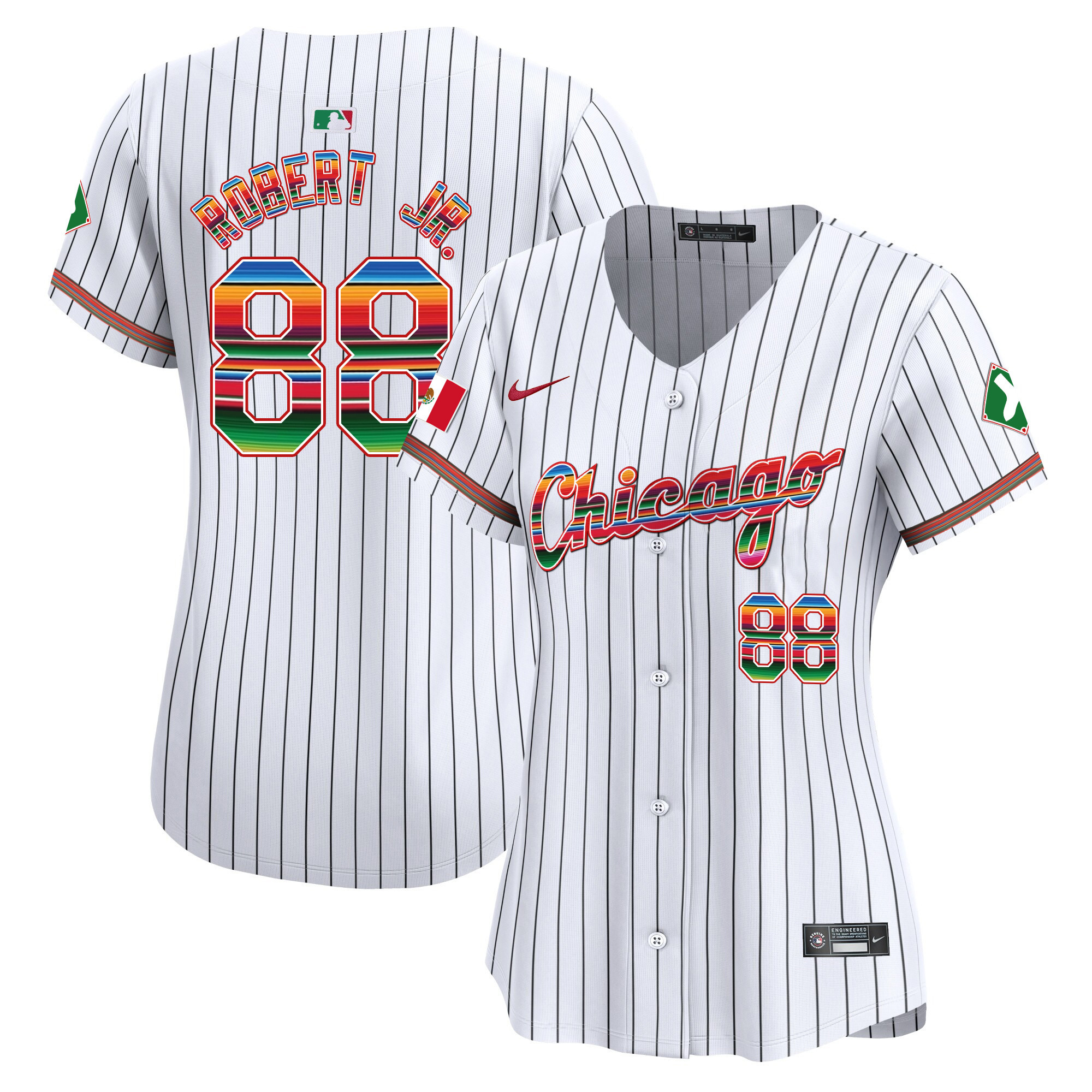 Luis Robert Jr Women's Chicago White Sox Mexico Vapor Premier Limited V3 Stripe Jersey - All Stitched