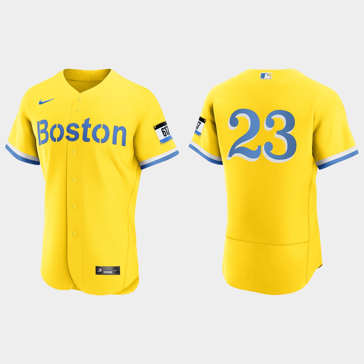 Luis Tiant Boston Red Sox City Connect Jersey - Gold Light Blue