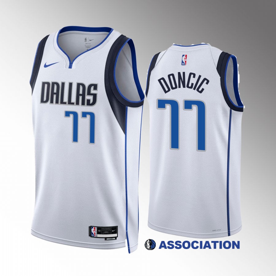 Luka Doncic Dallas Mavericks White #77 Association Edition Jersey Swingman