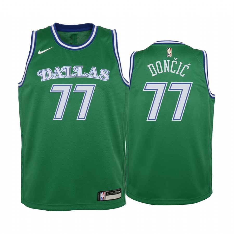 Luka Doncic Dallas Mavericks  Classic Edition Youth Jersey - Green