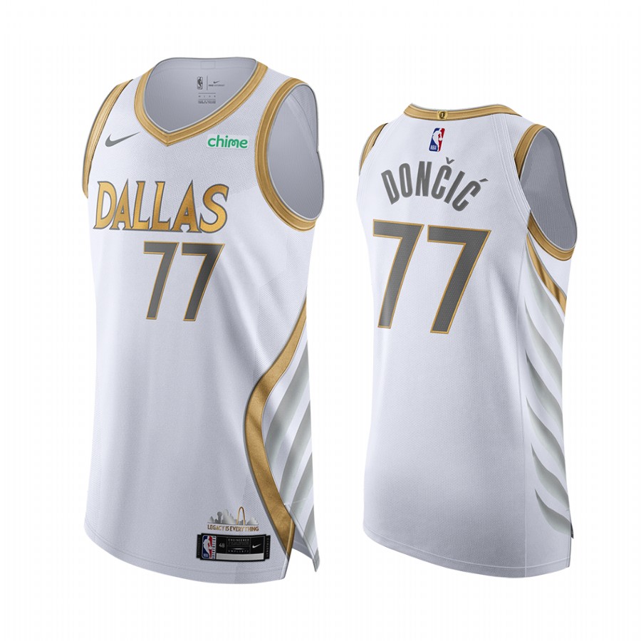 Luka Doncic Dallas Mavericks White City Edition  Jersey
