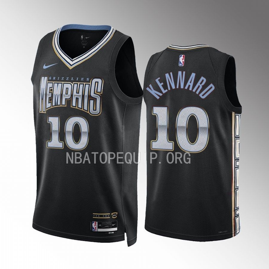 Luke Kennard Memphis Grizzlies Black #10 City Edition Jersey Swingman