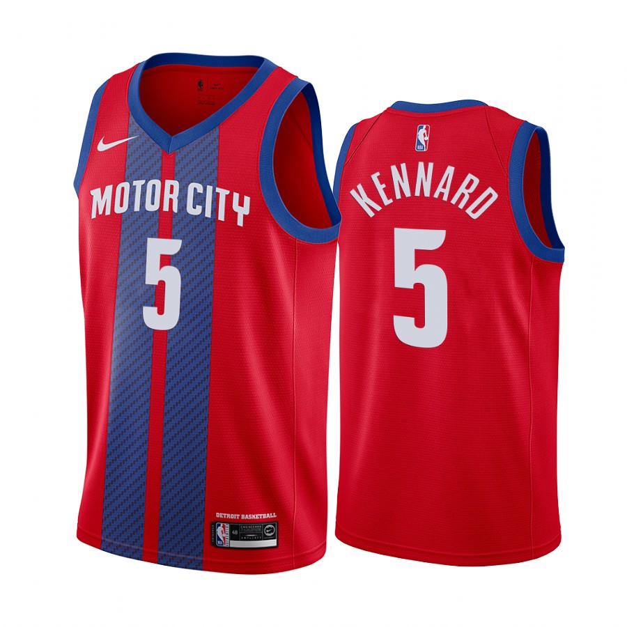 Luke Kennard Detroit Pistons  City Edition Red Jersey