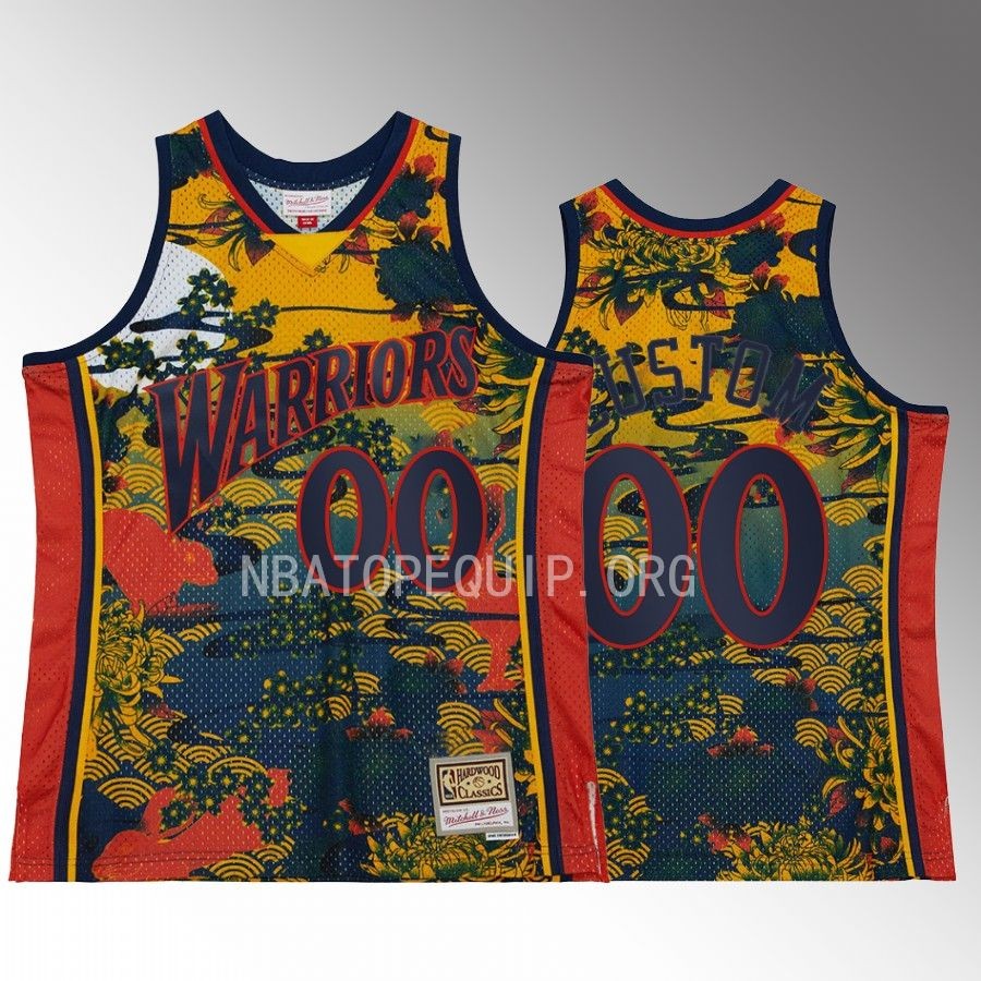 Lunar Year of the Rabbit Custom Golden State Warriors Navy #00 Jersey Asian Heritage 