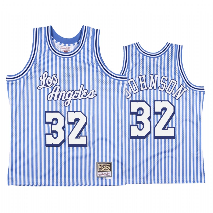 Magic Johnson #32 Los Angeles Lakers Blue Stars and Stripes Jersey