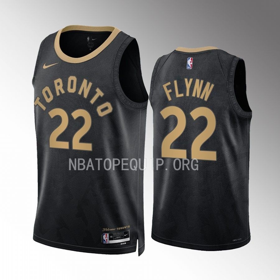 Malachi Flynn Toronto Raptors Black #22 City Edition Jersey Swingman