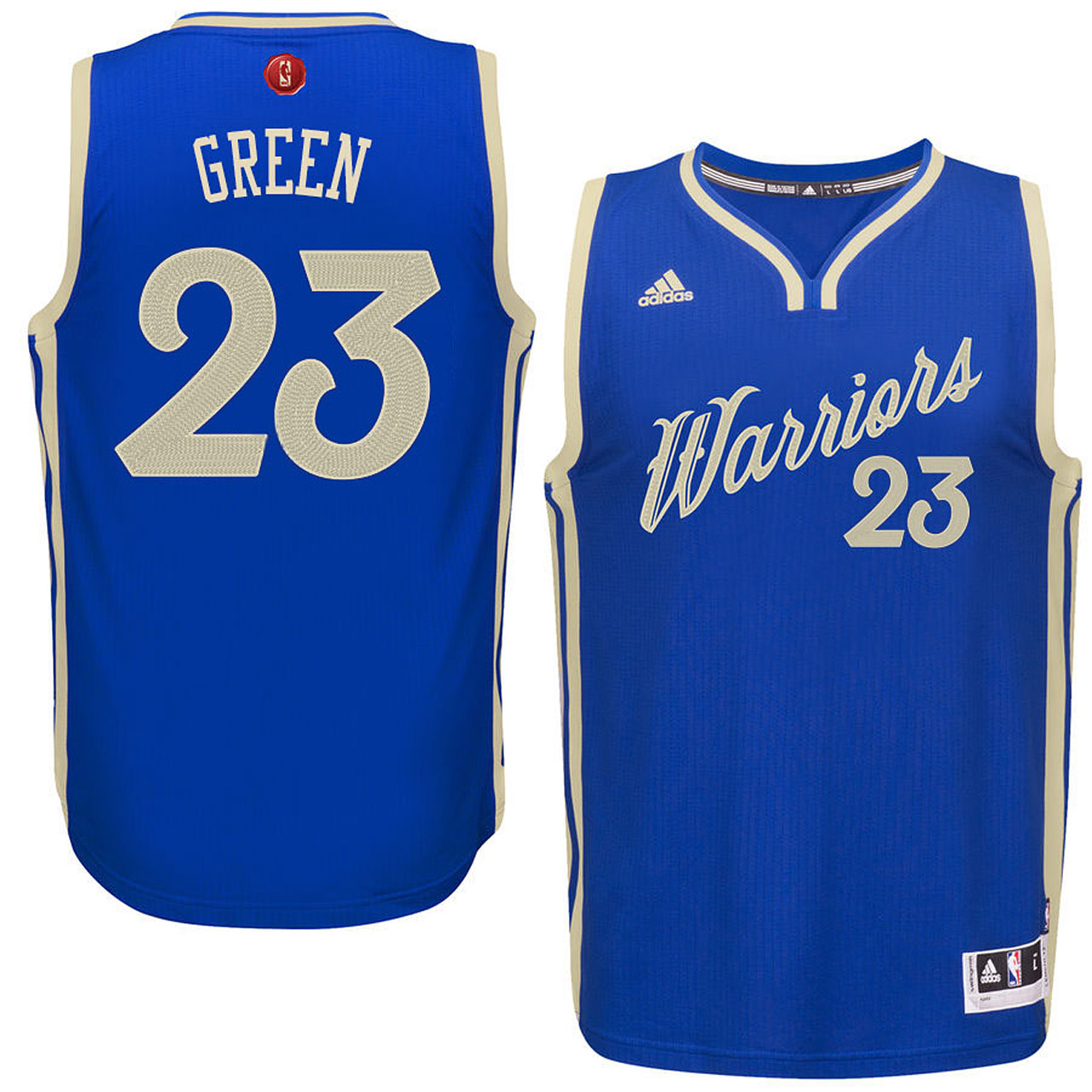 Male 2015-16 Season Golden State Warriors #23 Draymond Green Christmas Blue Jersey