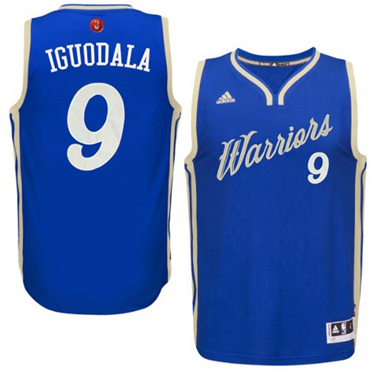 Male 2015-16 Season Golden State Warriors #9 Andre Iguodala Christmas Blue Jersey