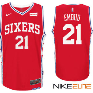 Male -New Season Joel Embiid Philadelphia 76ers #21 Red Alternate Jersey