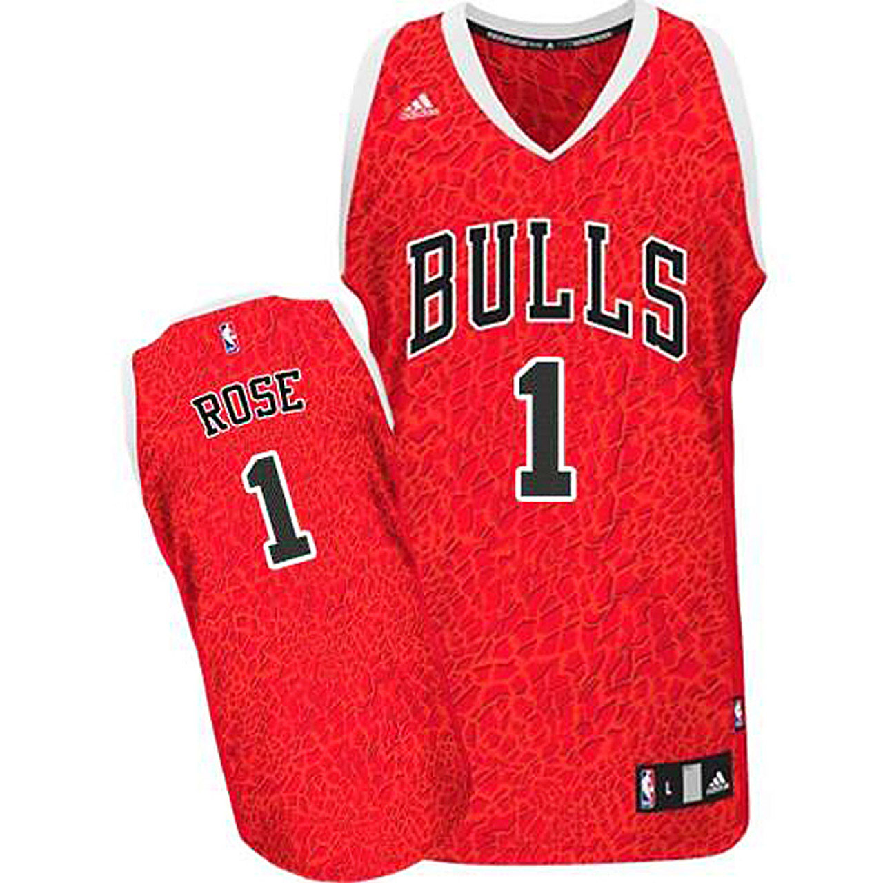 Male Derrick Rose Chicago Bulls #1 Crazy Light Leopard Swingman Jersey
