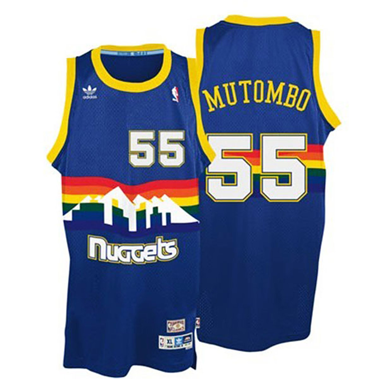 Male Dikembe Mutombo Denver Nuggets Throwback Swingman Jersey