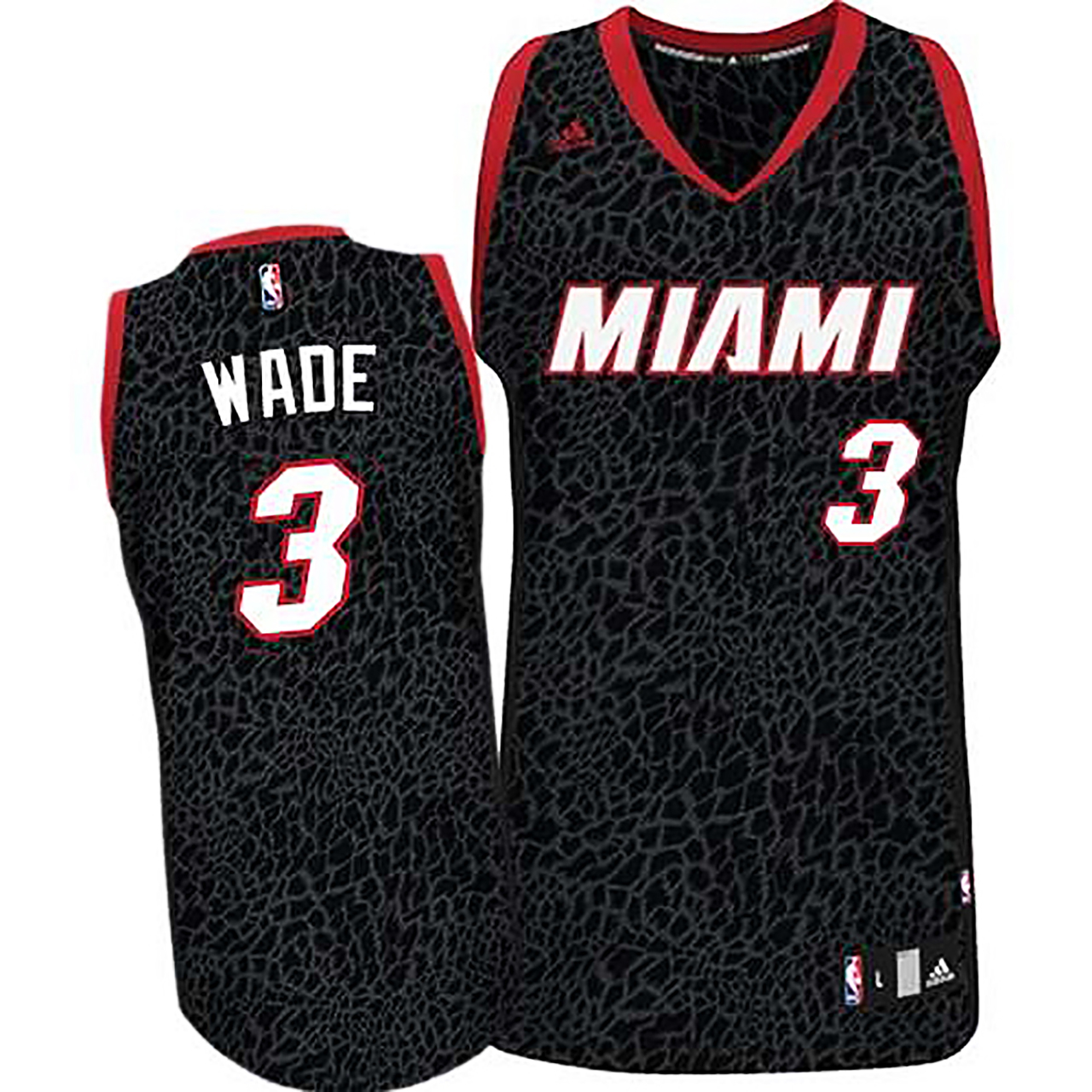 Male Dwyane Wade Miami Heat #3 Crazy Light Leopard Swingman Jersey
