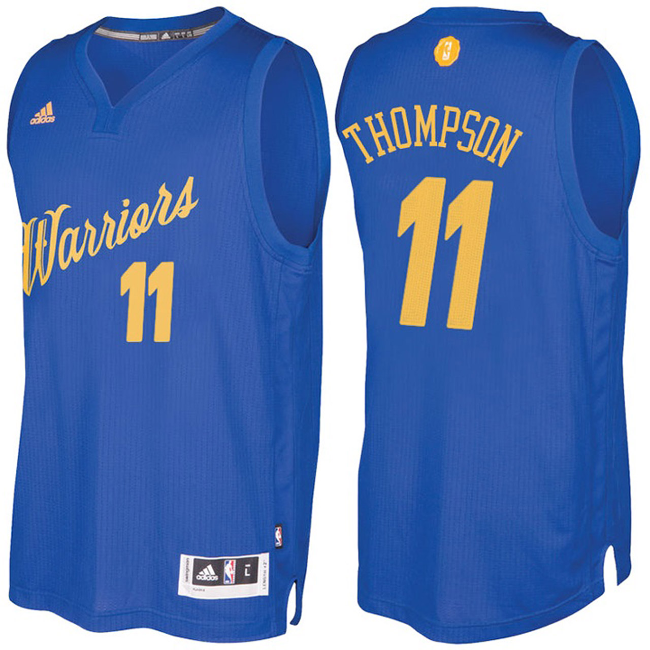 Male Golden State Warriors #11 Klay Thompson Royal 2016-17 Christmas Day Jersey