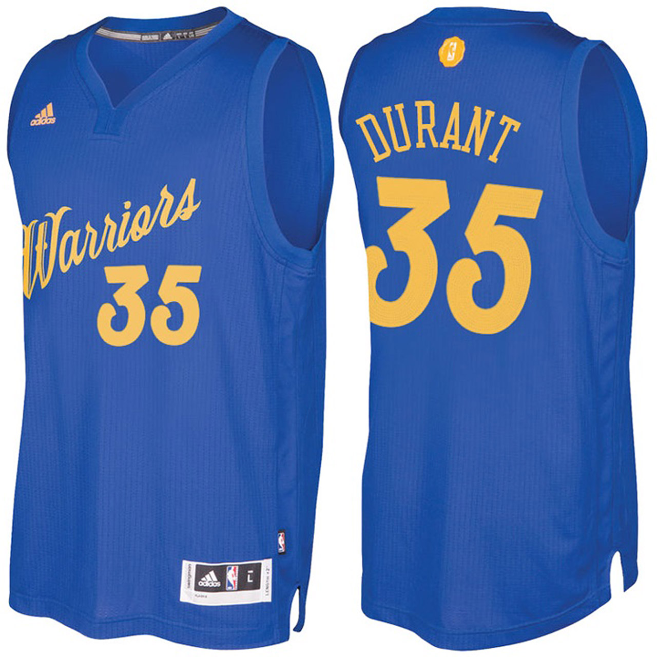 Male Golden State Warriors #35 Kevin Durant Royal 2016-17 Christmas Day Jersey