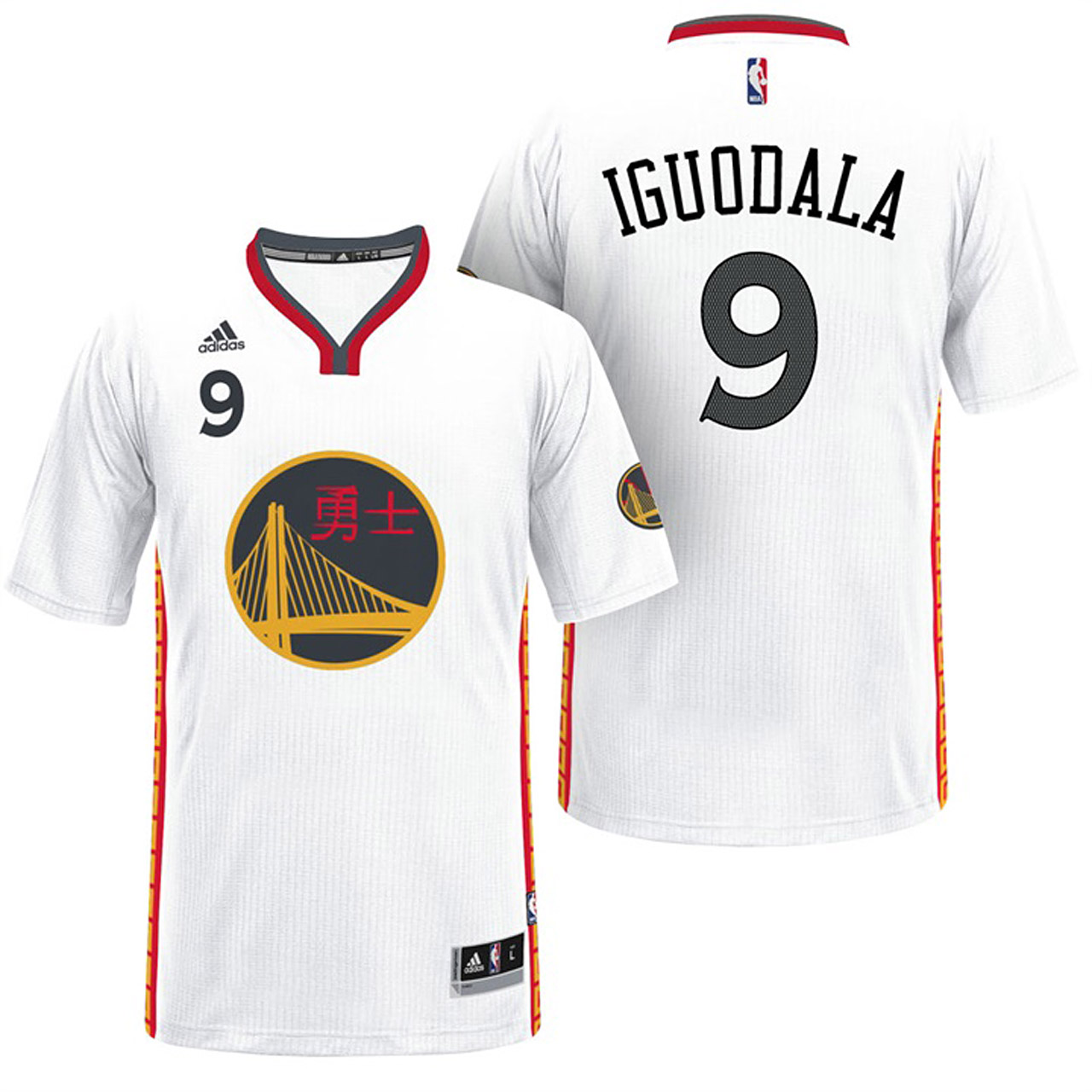 Male Golden State Warriors #9 Andre Iguodala White  Chinese New Year Swingman Jersey