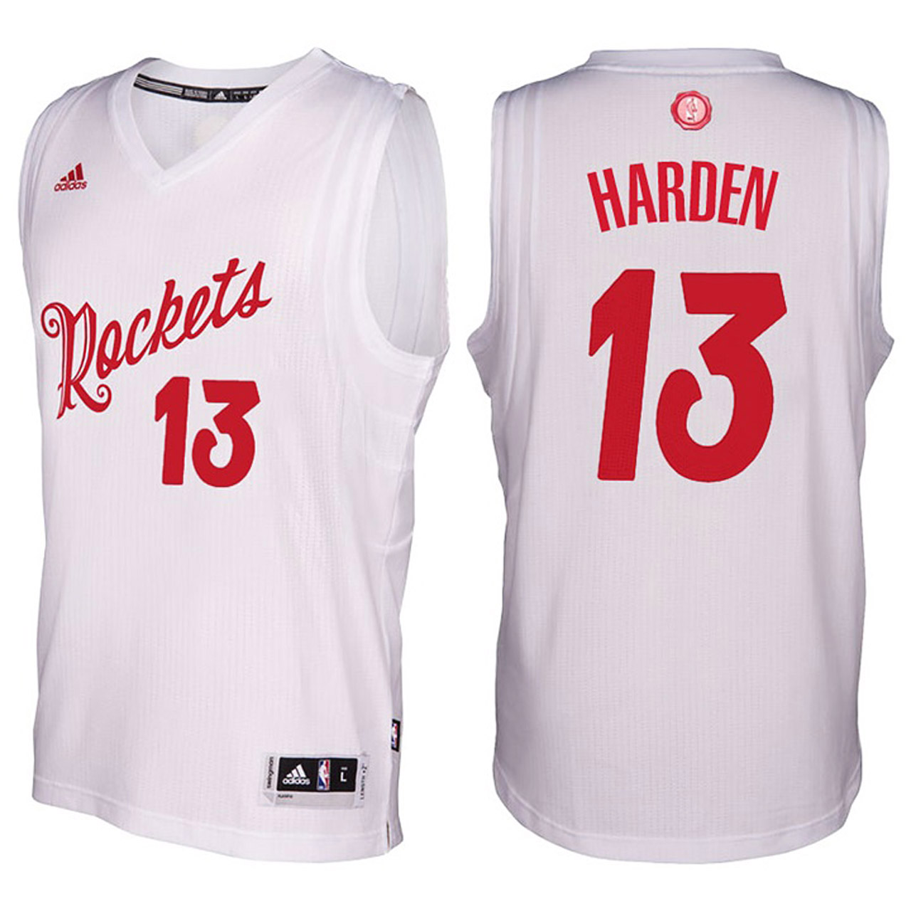 Male Houston Rockets #13 James Harden White 2016-17 Christmas Day Jersey