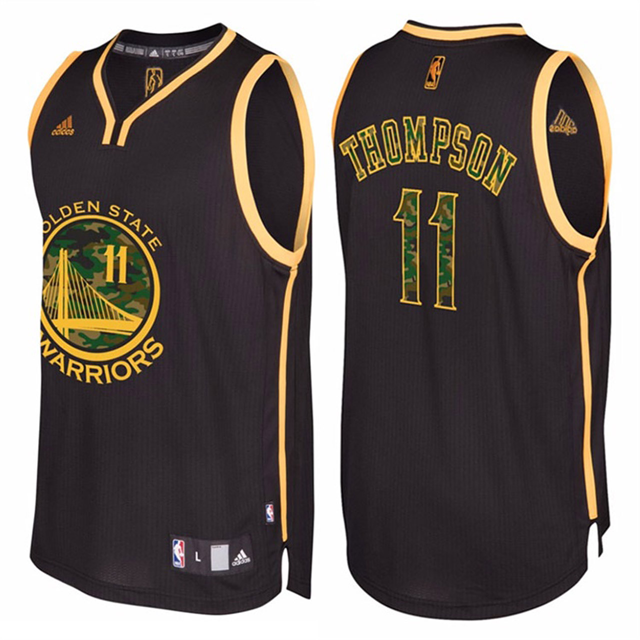 Male Klay Thompson Golden State Warriors #11 Black Camo Fashio Swingman Jersey