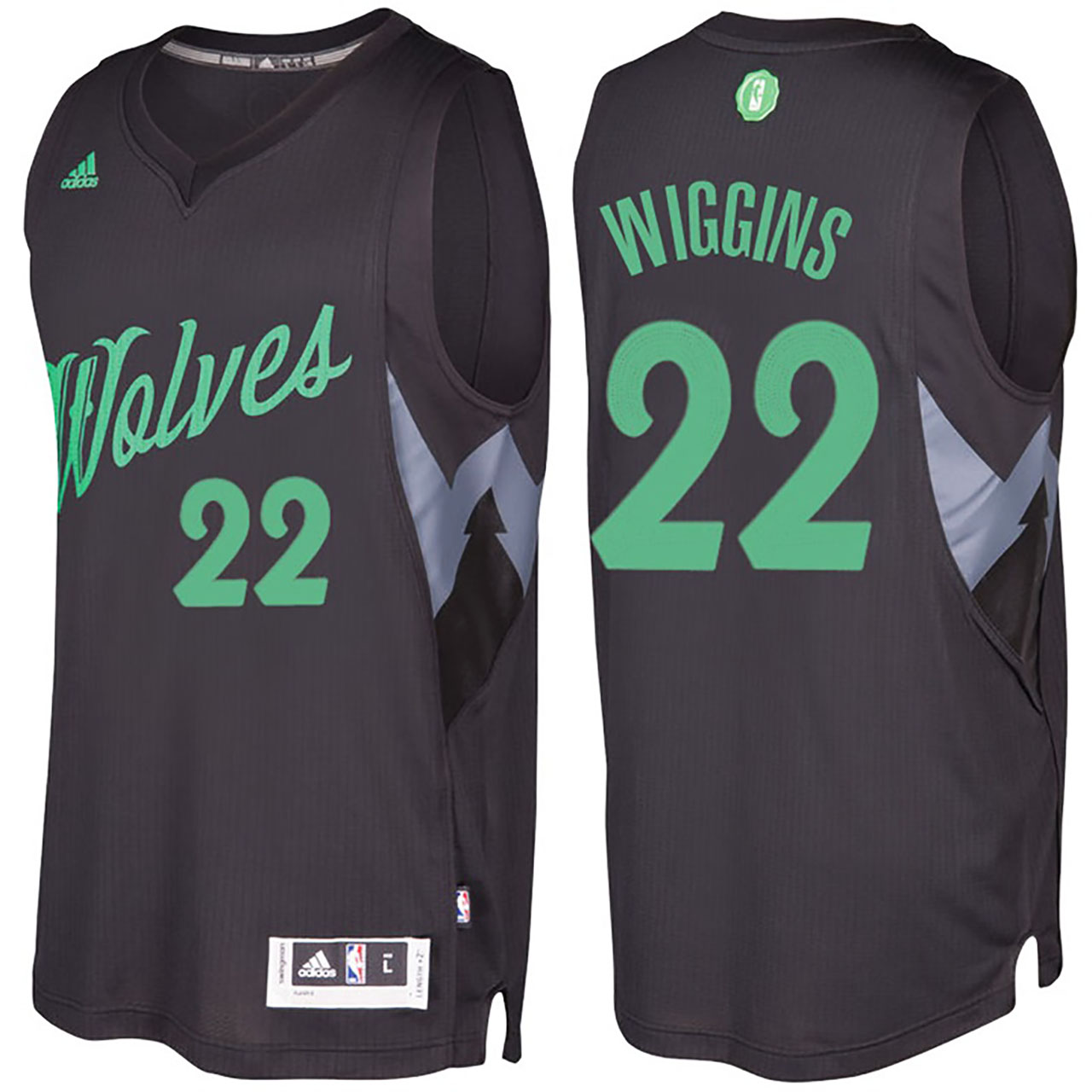 Male Minnesota Timberwolves #22 Andrew Wiggins Black 2016-17 Christmas Day Jersey