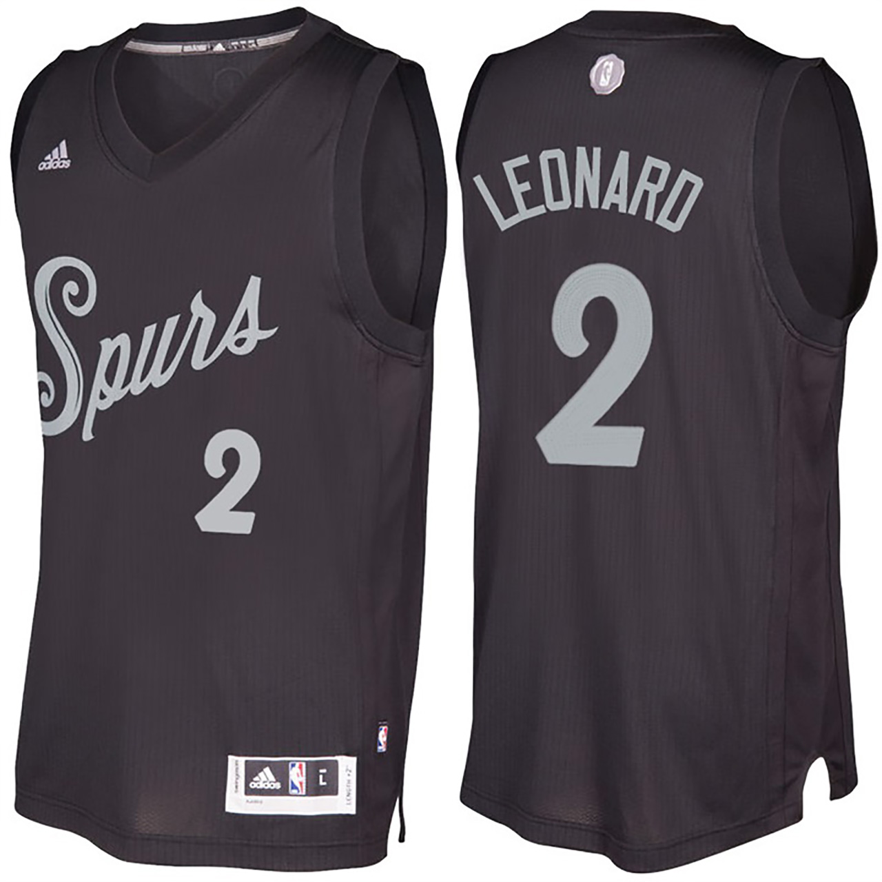 Male San Antonio Spurs #2 Kawhi Leonard Black 2016-17 Christmas Day Jersey