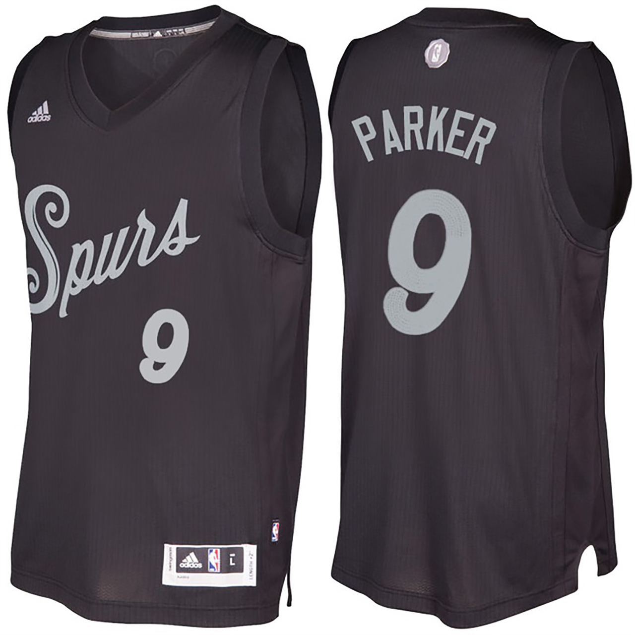 Male San Antonio Spurs #9 Tony Parker Black 2016-17 Christmas Day Jersey