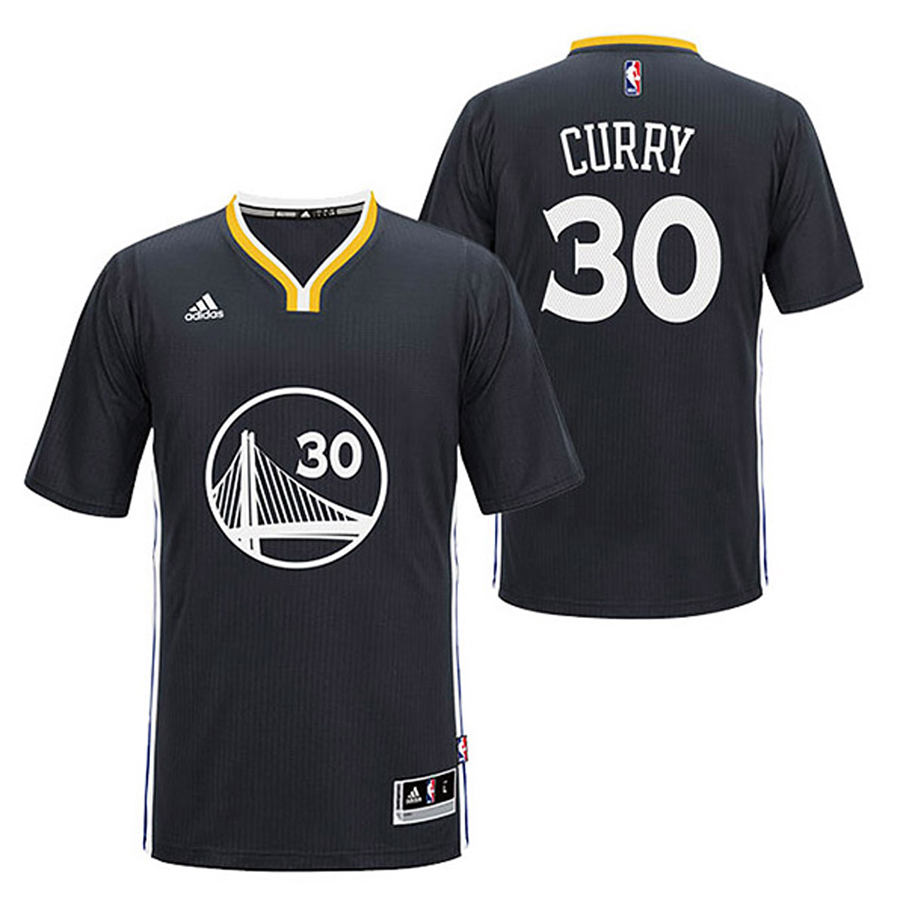 Male Stephen Curry Golden State Warriors #30 2014-15 New Swingman Alternate Black Jersey With Sleeves Jersey