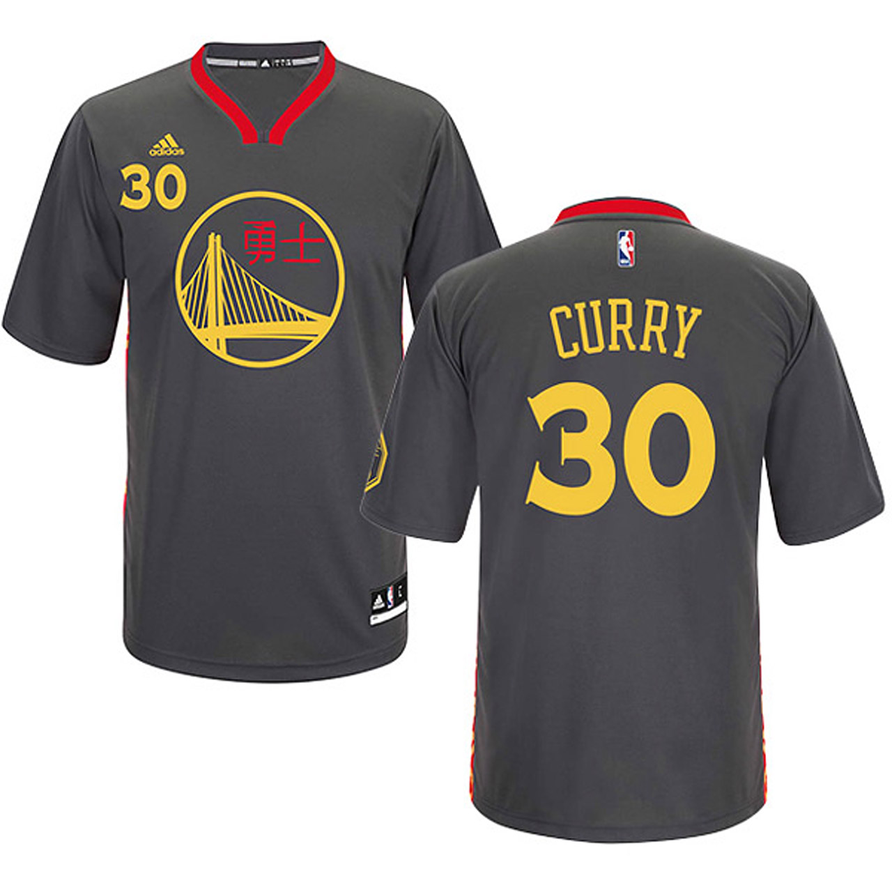 Male Stephen Curry Golden State Warriors #30 Chinese New Year Grey Jersey