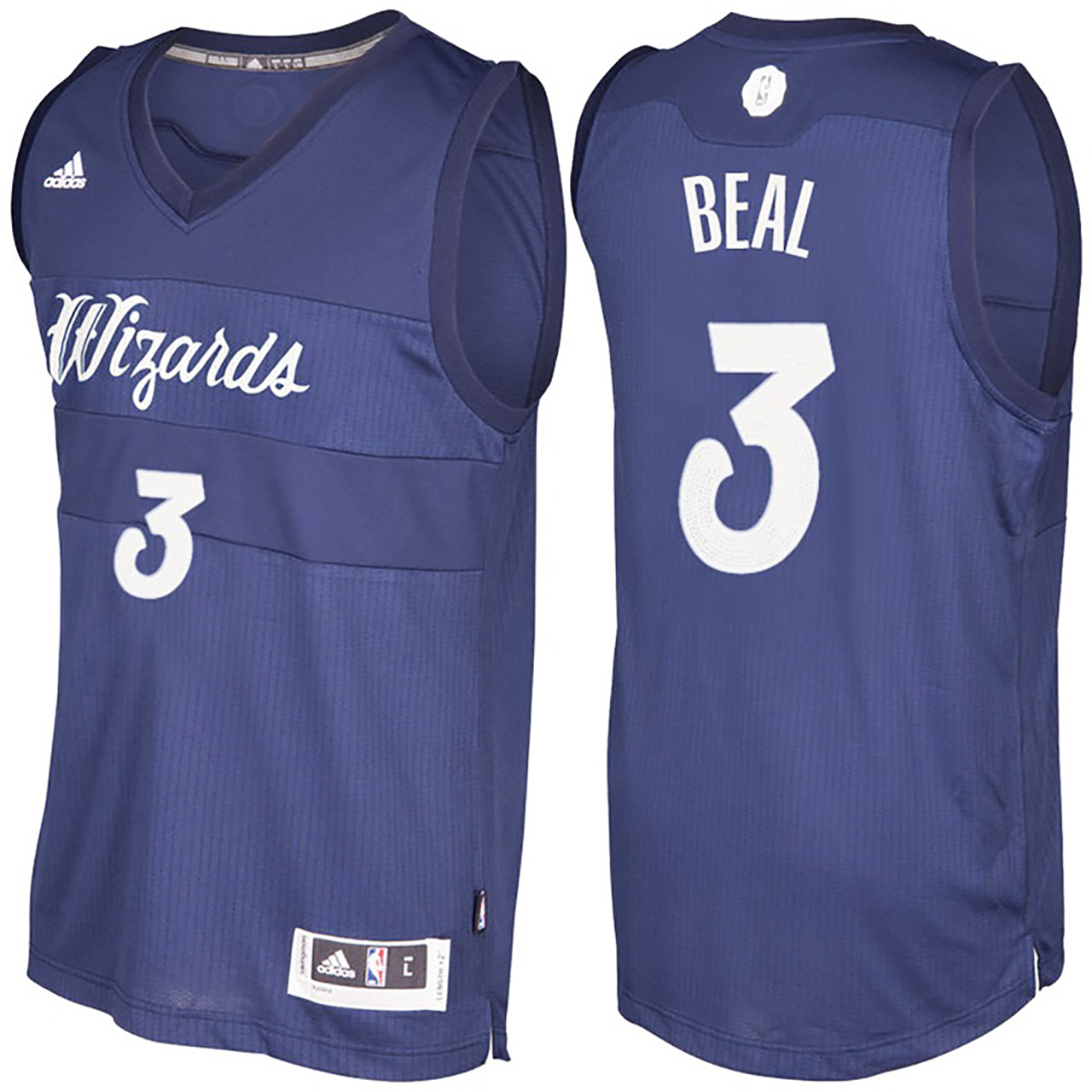 Male Washington Wizards #3 Bradley Beal Navy Blue 2016-17 Christmas Day Jersey
