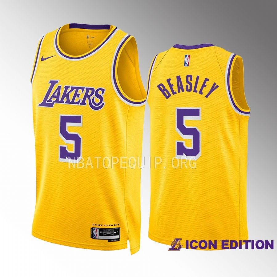Malik Beasley Los Angeles Lakers Gold Icon Edition Men Jersey Swingman
