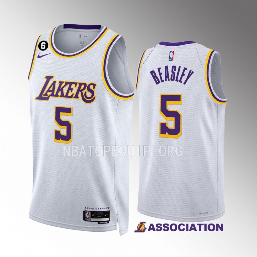 Malik Beasley Los Angeles Lakers White Association Edition Men Jersey Swingman