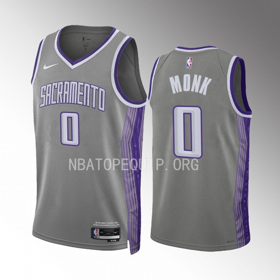 Malik Monk Sacramento Kings Grey #0 City Edition Jersey Swingman