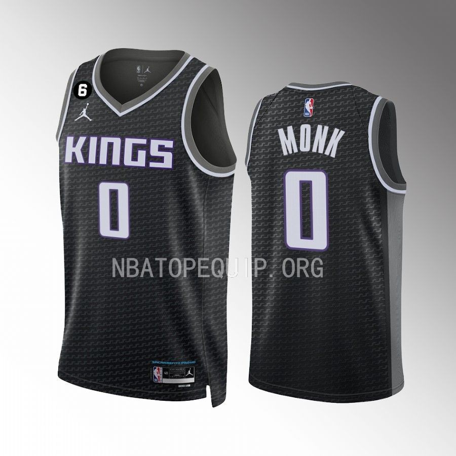 Malik Monk Sacramento Kings #0 Black Jersey Statement Edition Swingman