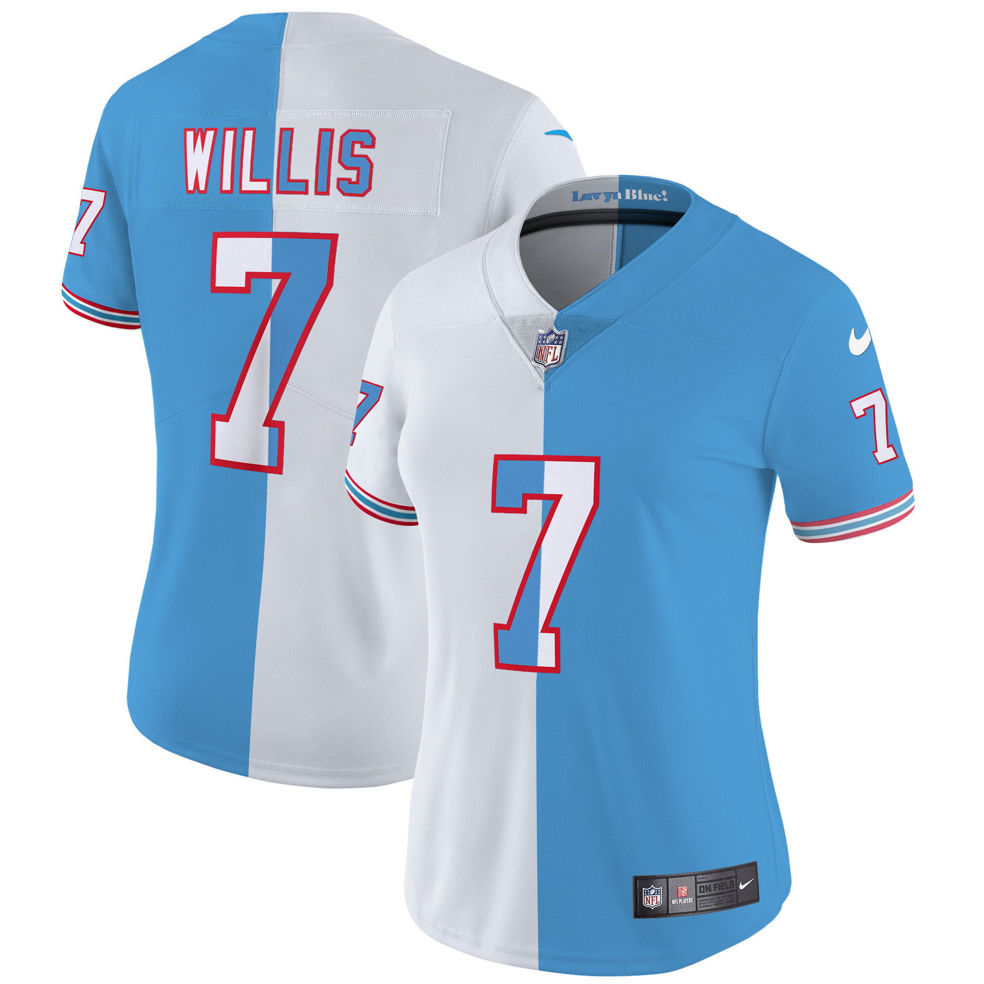 Malik Willis Women's Tennessee Titans Throwback Limited Vapor Split Jersey