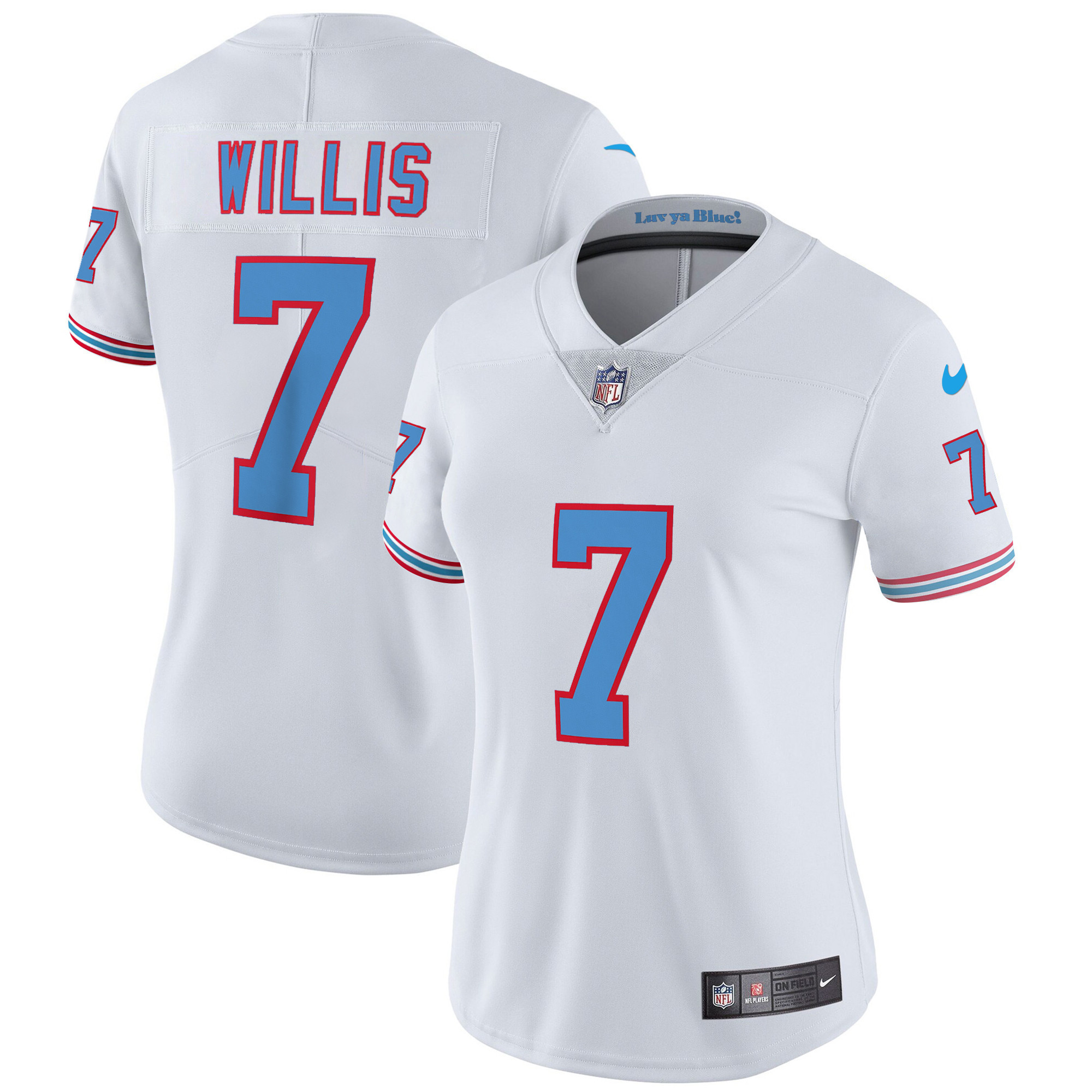 Malik Willis Women's Tennessee Titans Throwback Limited Vapor White Jersey