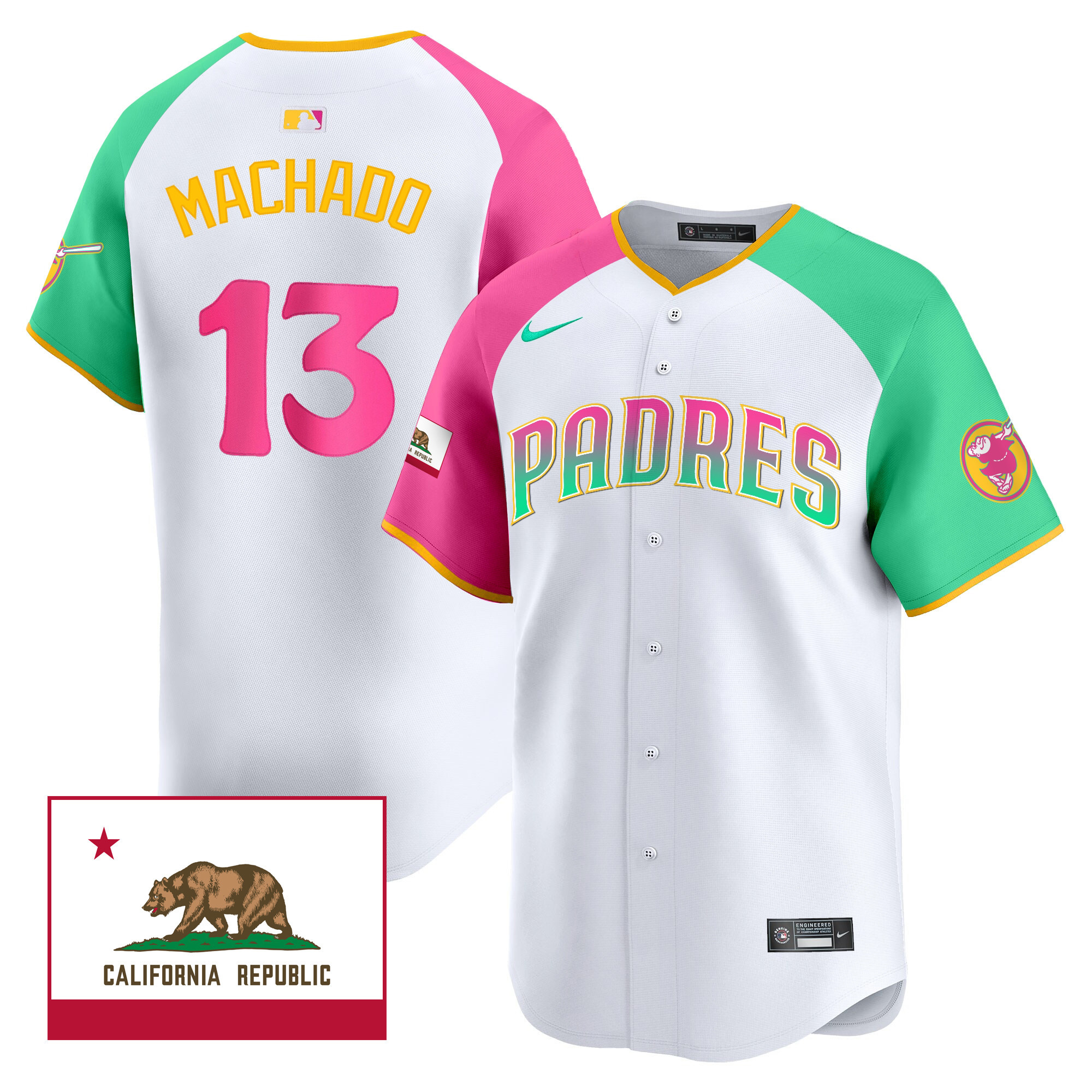 Manny Machado Men's San Diego Padres San Diego City Style Vapor Premier Limited V2 Alternate Jersey