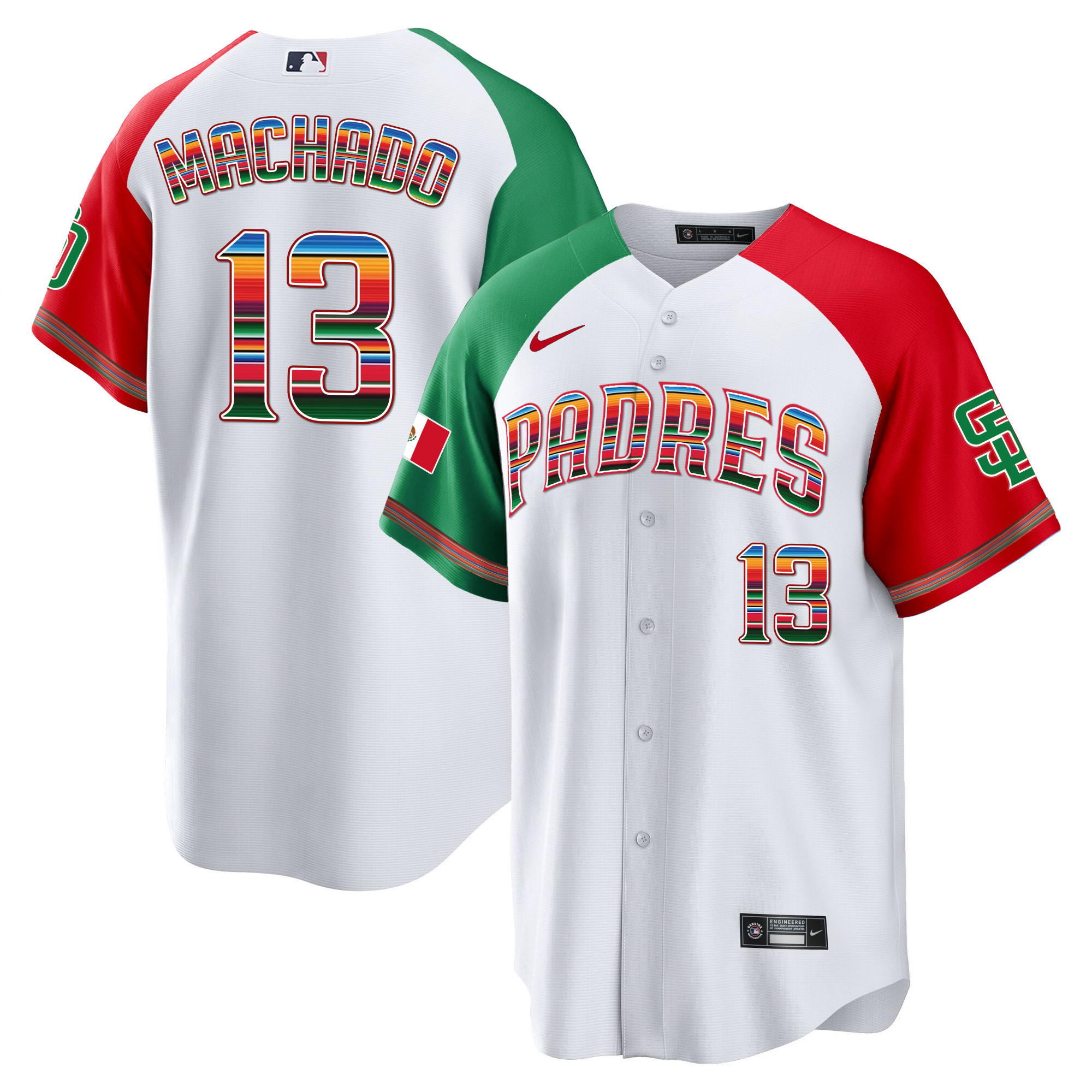 Manny Machado Men's San Diego Padres Mexico Cool Base Limited Alternate Jersey