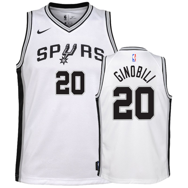 Manu Ginobili San Antonio Spurs Association Youth Jersey - White