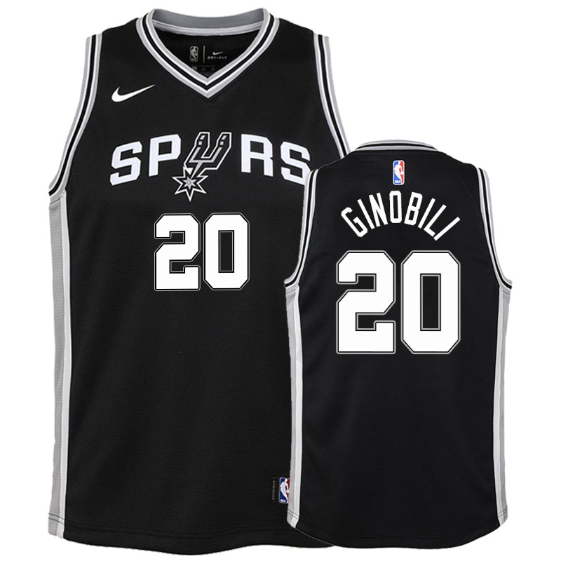 Manu Ginobili San Antonio Spurs Icon Youth Jersey - Black