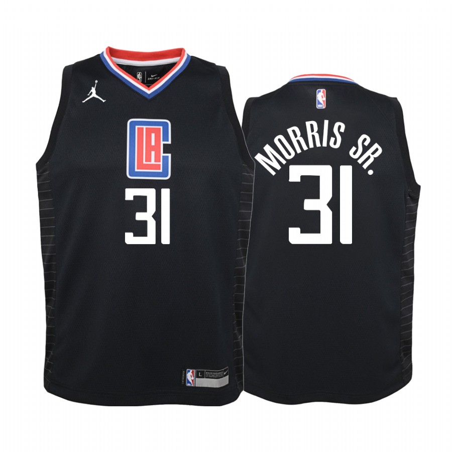 Marcus Morris Sr. LA Clippers Youth Black Statement Jersey Jumpman
