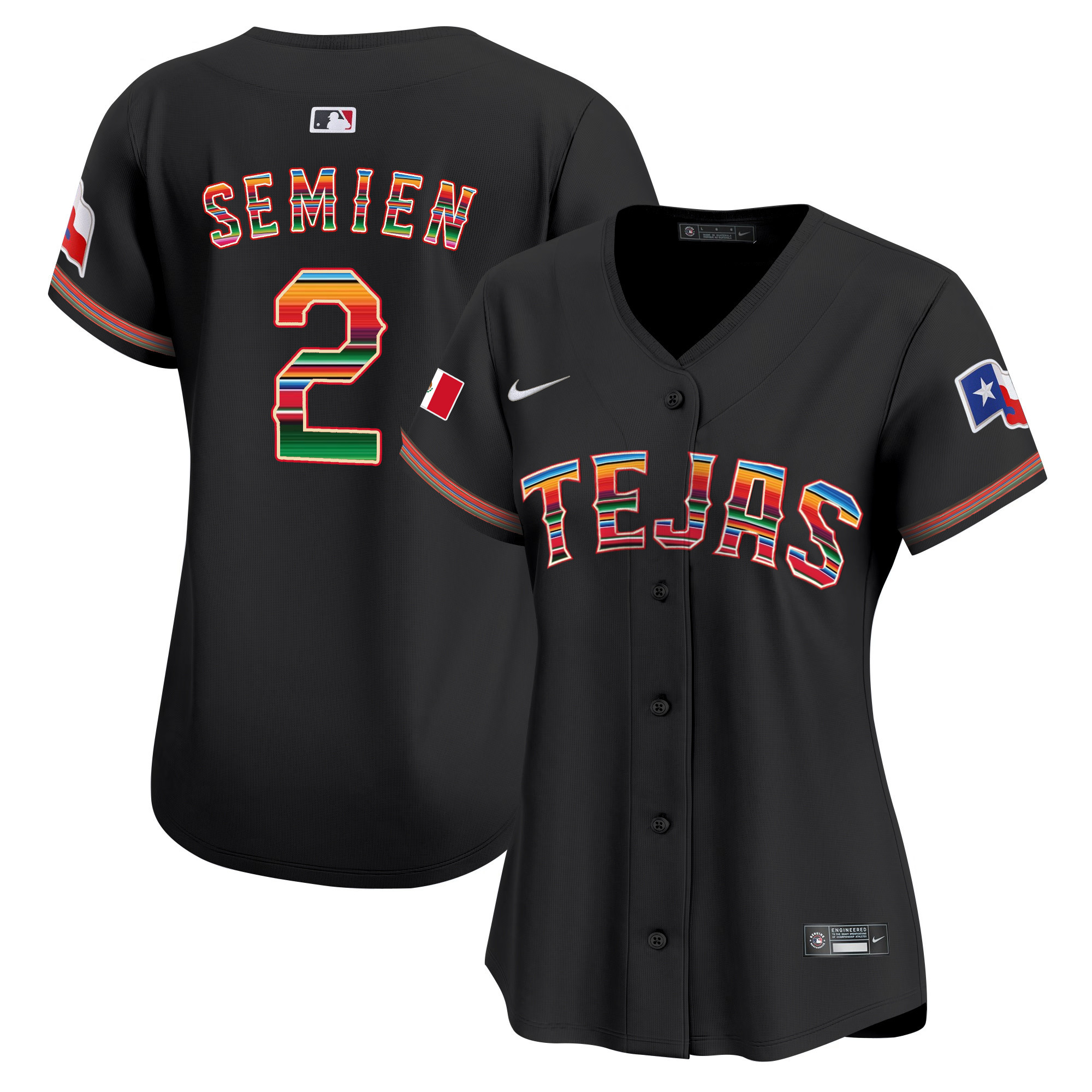 Marcus Semien Women's Texas Rangers Mexico Vapor Premier Limited Black Jersey