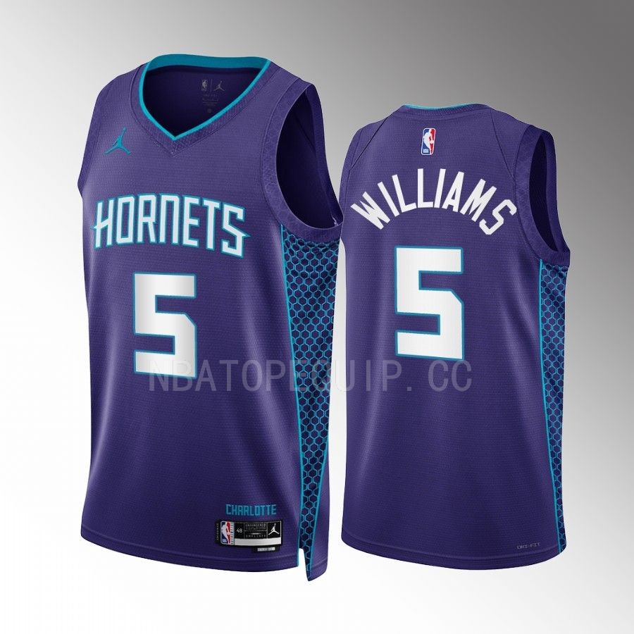 Mark Williams Charlotte Hornets Purple #5 Statement Edition Jersey Swingman