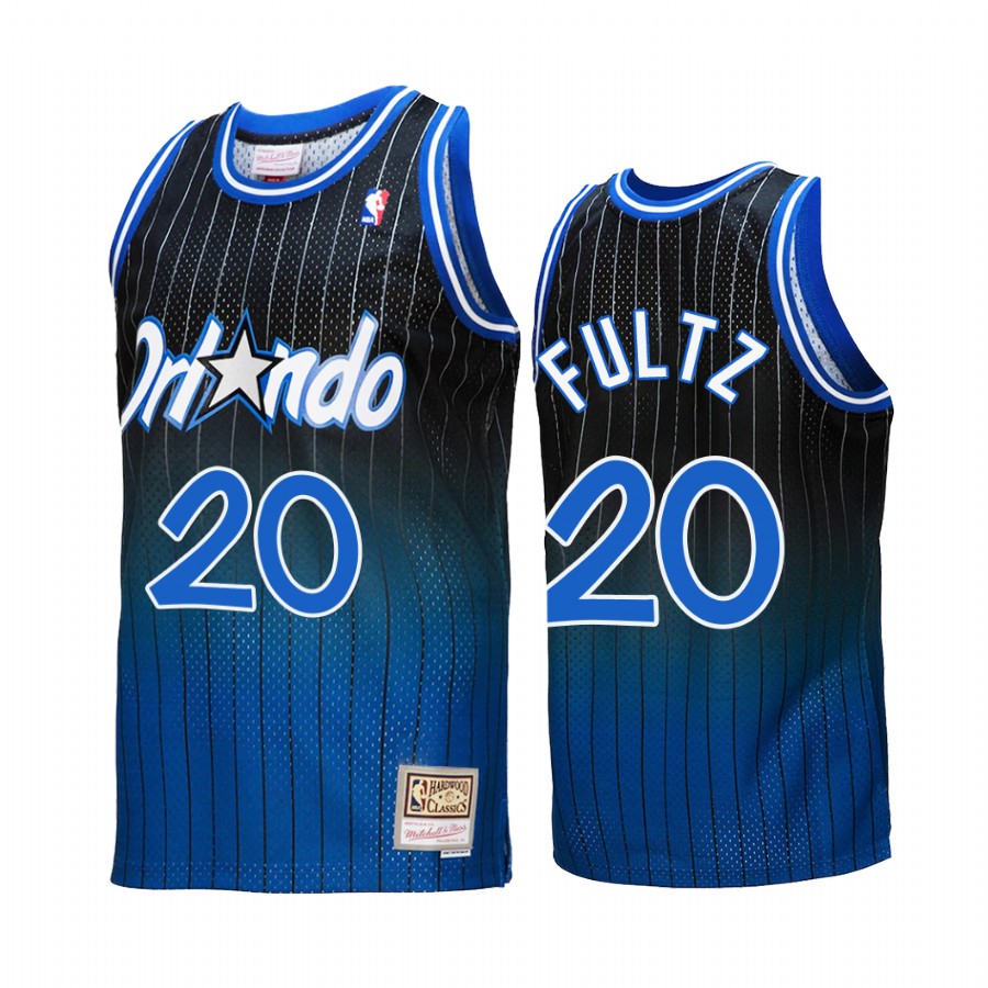 Markelle Fultz #20 Orlando Magic Fadeaway Royal Black Hardwood Classics Jersey