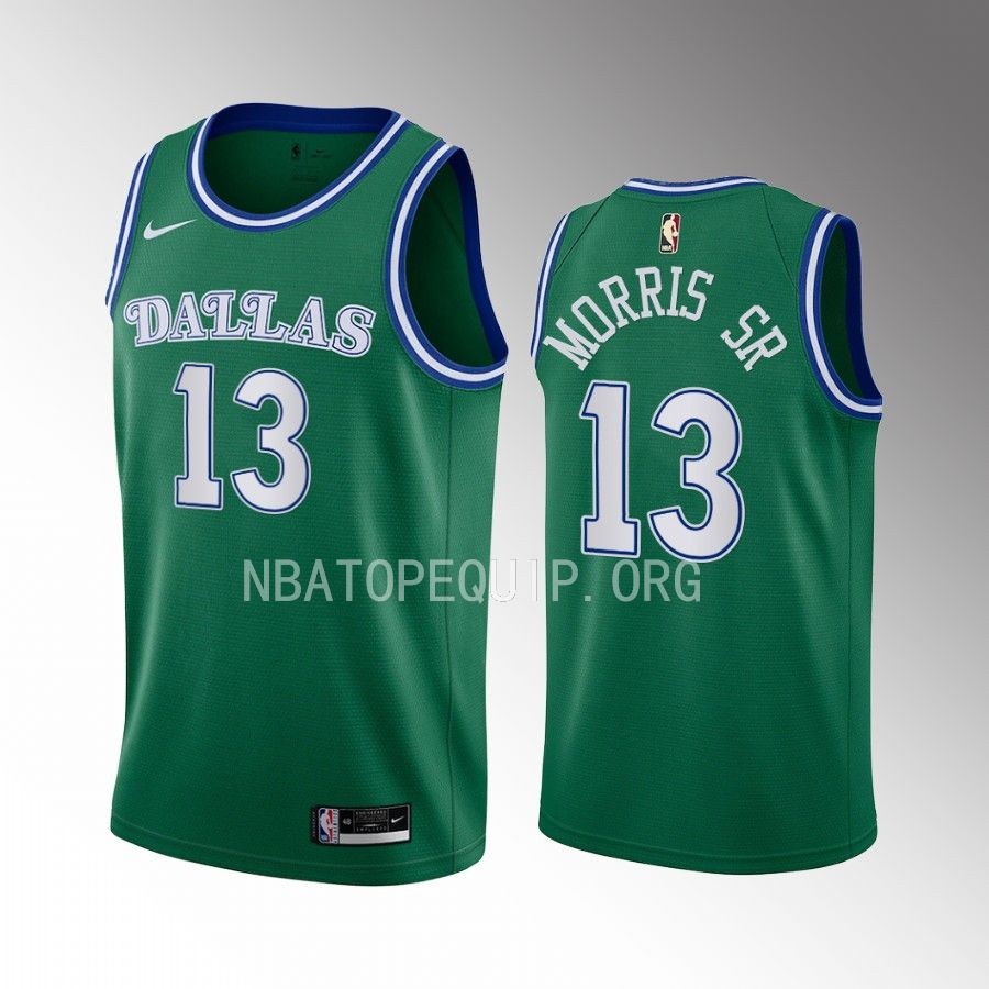 Markieff Morris Dallas Mavericks #13 Green Jersey Classic Edition Swingman
