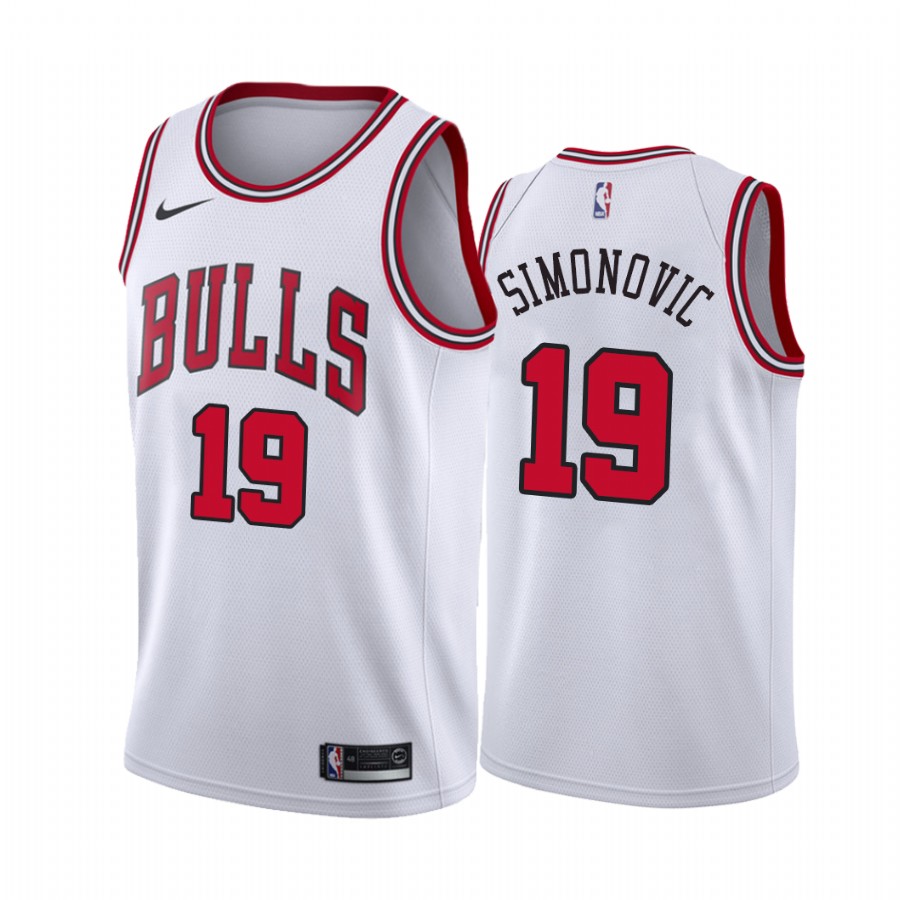 Marko Simonovic Chicago Bulls Association Edition White #19 Jersey