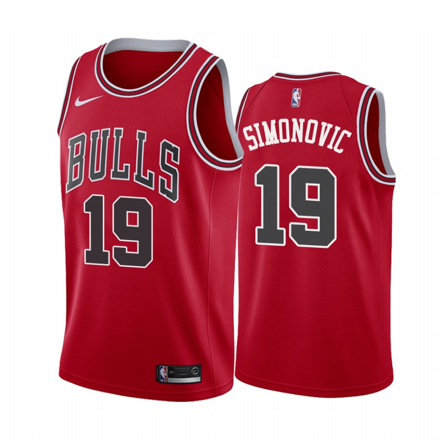 Marko Simonovic Chicago Bulls Icon Edition Red #19 Jersey