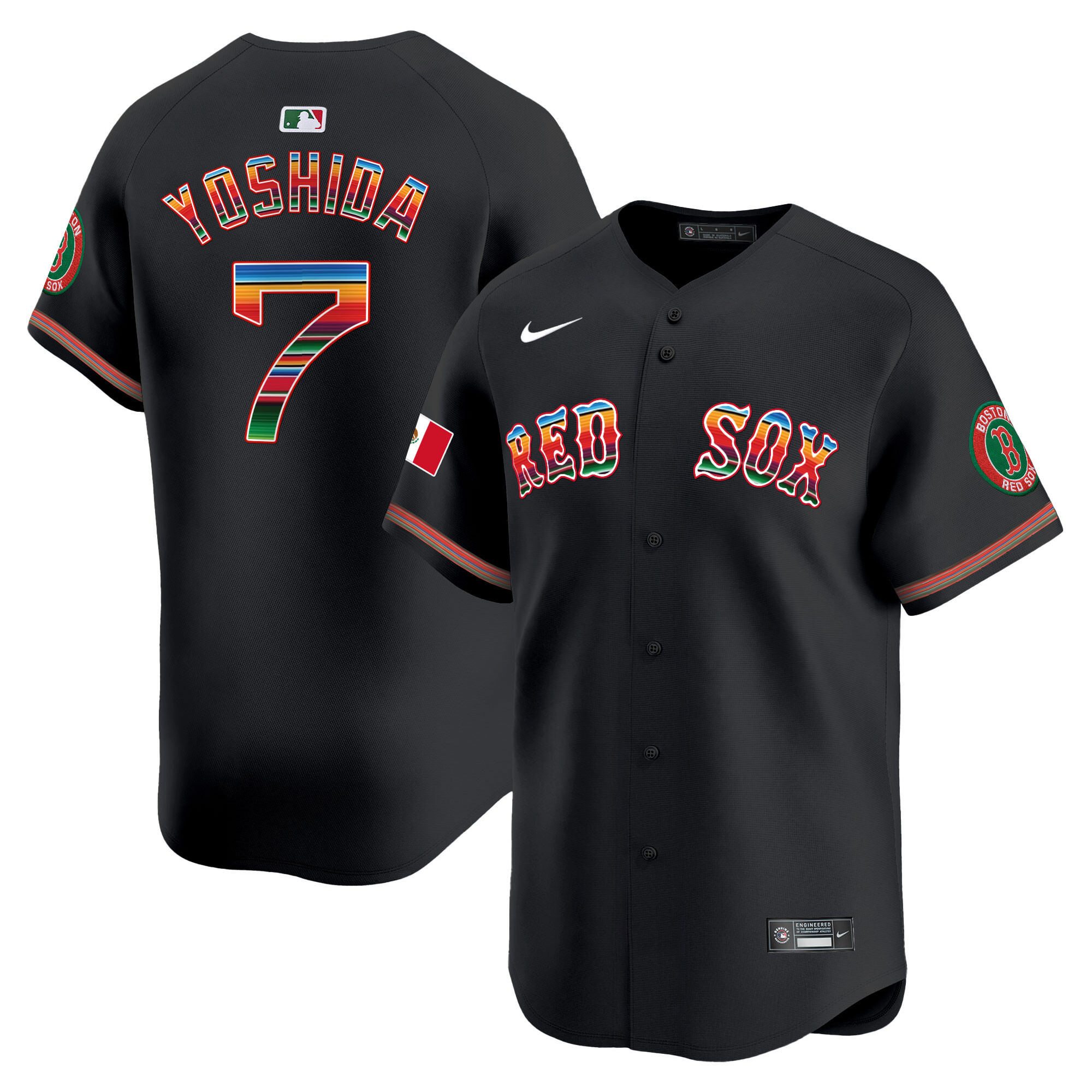 Masataka Yoshida Men's Boston Red Sox Mexico Vapor Premier Limited Black Jersey - All Stitched
