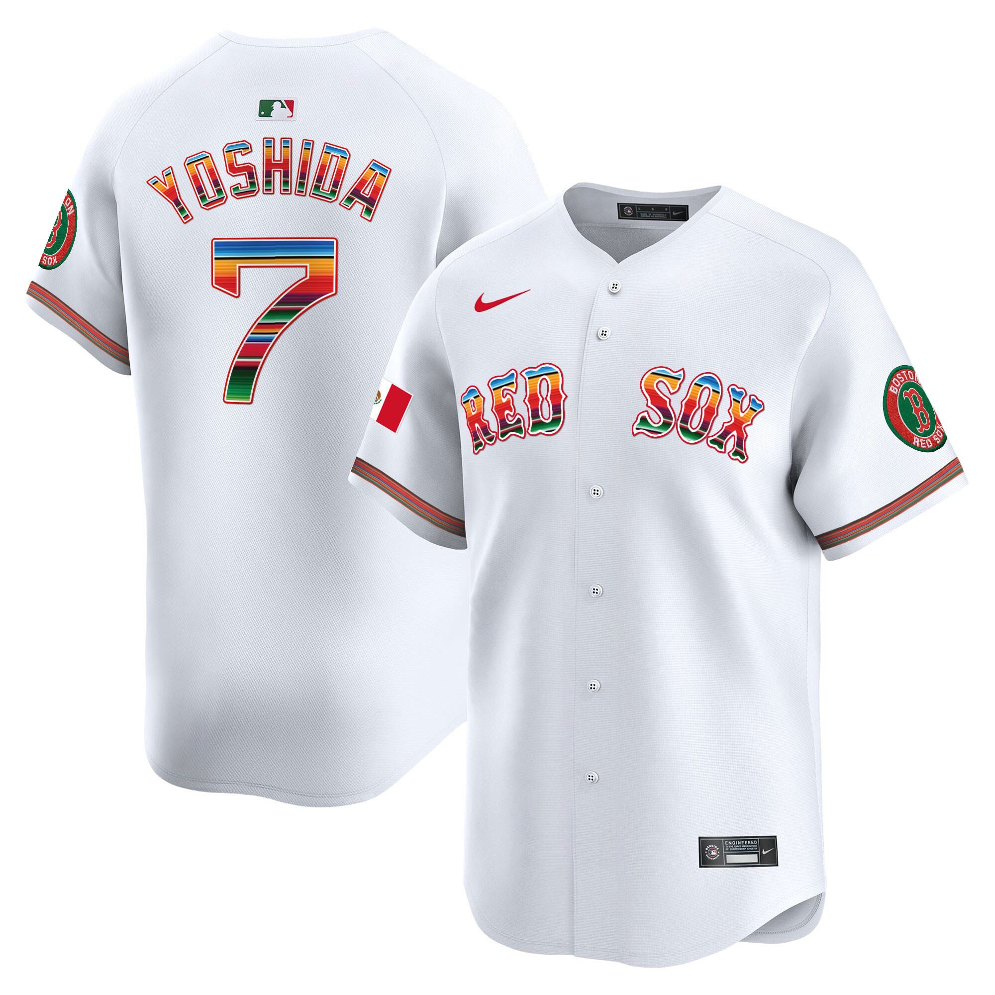 Masataka Yoshida Men's Boston Red Sox Mexico Vapor Premier Limited White Jersey - All Stitched
