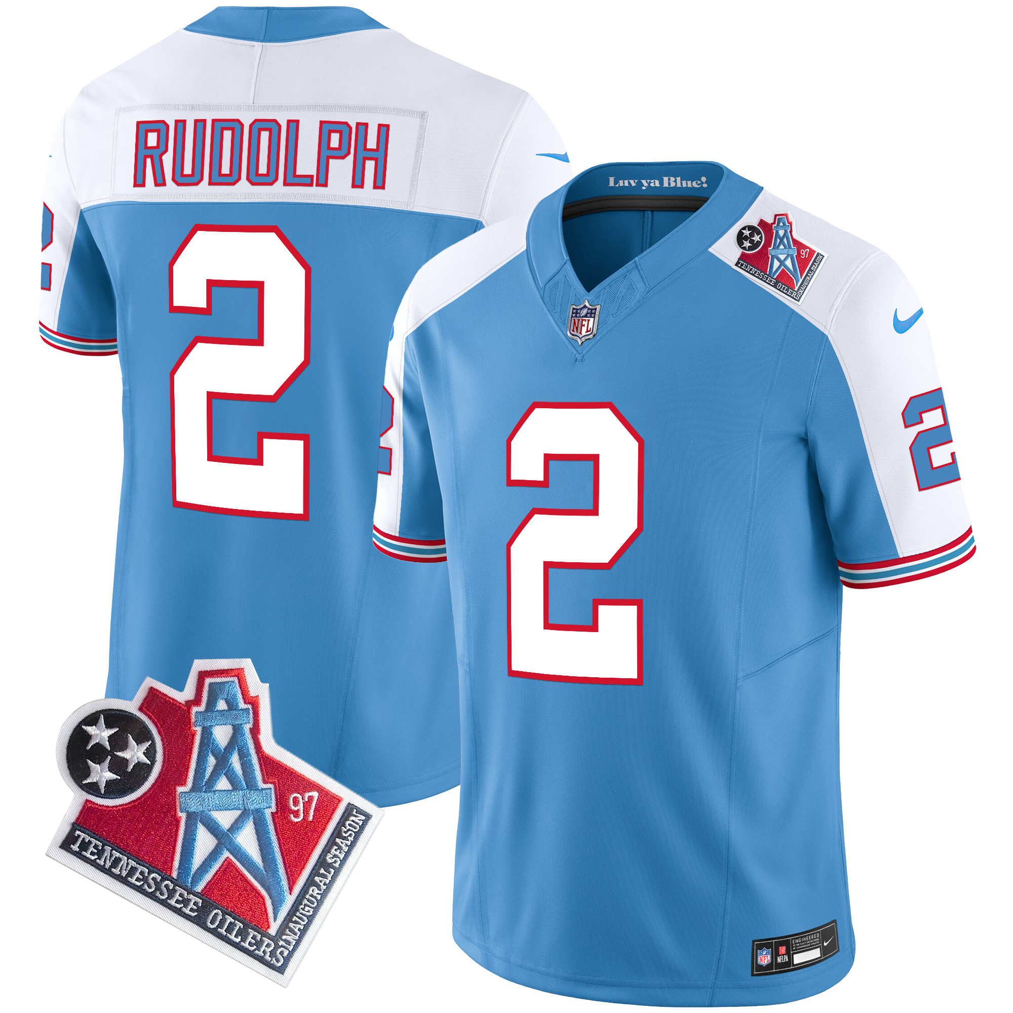 Mason Rudolph Men's Tennessee Titans 1997 Throwback Limited Vapor Alternate Jersey
