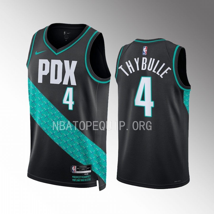 Matisse Thybulle Portland Trail Blazers Black #4 City Edition Jersey Swingman