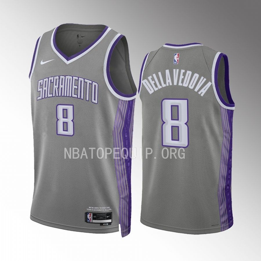 Matthew Dellavedova Sacramento Kings Grey #8 City Edition Jersey Swingman
